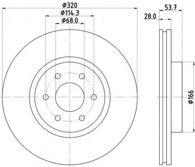 PRO HIGH CARBON DB Гальмівний диск X-CLASS 470, NISSAN HELLA 8DD 355 131-401 (фото 1)