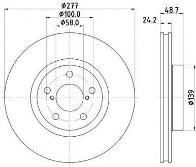 PRO SUBARU Гальмівний диск передн. IMPREZA 1.6, 2.0 HELLA 8DD 355 132-711 (фото 1)