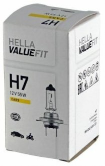 Лампа розжарювання VALUEFIT, H7 12V 55W PX 26d HELLA 8GH242632121 (фото 1)