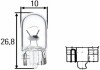 HELLA W5W 12V 5W Лампа розжарювання (блістер 2 шт) STANDARD 8GP 003 594-123