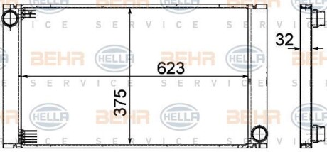 Радиатор HELLA 8MK 376 753-581 (фото 1)