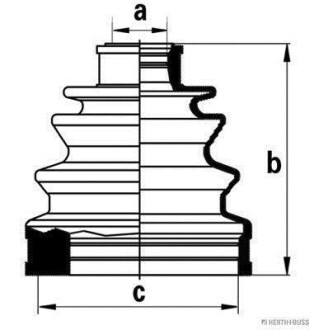 Пильник ШРУС гумовий + змазка HERTH+BUSS JAKOPARTS J2861017