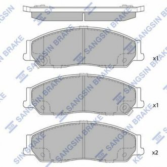 Колодки гальмівні дискові Hi-Q SP1235 (фото 1)