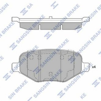 Колодка гальм. диск. FORD EXPLORER 15- задн. (SANGSIN) Hi-Q SP1621 (фото 1)