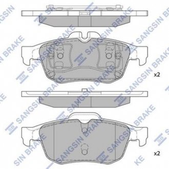 Комплект гальмівних колодок з 4 шт. дисків Hi-Q SP1396 (фото 1)