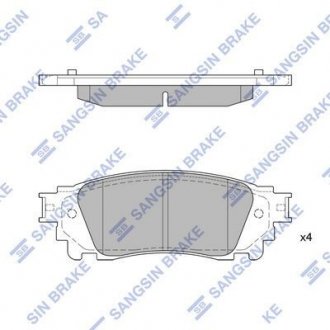 Колодки гальмівні дискові (комплект 4 шт) Hi-Q SP1827