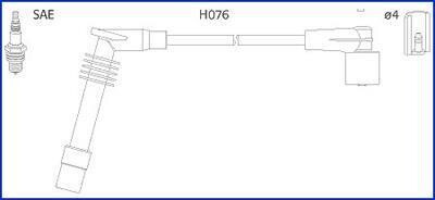 HITACHI OPEL К-кт высоковольтных проводов Omega B,Vectra B 2.0 94- HITACHI (Huco) 134251