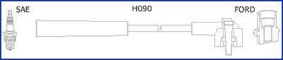 FORD Комплект высоковольтных проводов ESCORT V 1.3 90-95, FIESTA III (GFJ) 1.0 89-95, ORION II (AFF) 1.3 85-90 HITACHI (Huco) 134659 (фото 1)
