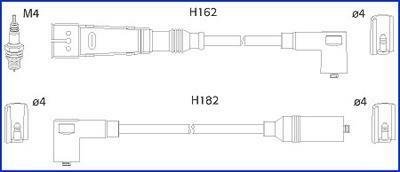 HITACHI SKODA Комплект высоковольтных проводов OCTAVIA I Combi (1U5) 1.6 98-04 HITACHI (Huco) 134701