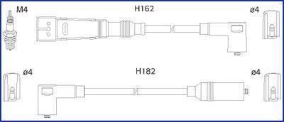 HUCO VW Комплект проводІв високої напруги TRANSPORTER T4 2.0 90-03 HITACHI (Huco) 134709