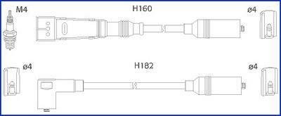 HITACHI VW Комплект высоковольтных проводов Audi 80 1.4/2.0 78- HITACHI (Huco) 134716