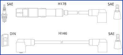 HITACHI DB Провод зажигания W124 260 300 M103 HITACHI (Huco) 134756