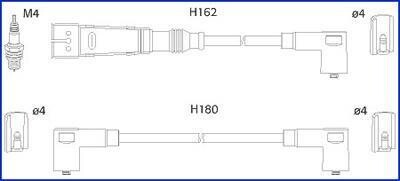 HITACHI VW К-кт высоковольтных проводов Polo,Seat Cordoba,Ibiza HITACHI (Huco) 134784 (фото 1)