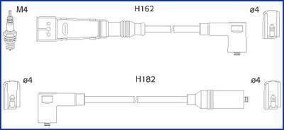Комплект кабелів високовольтних HITACHI (Huco) 134785 (фото 1)