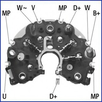 HITACHI VW Мост диодный Alfa Romeo 145-156,Audi A4/6,Seat,Skoda,Golf,Passat,Polo,Vento HITACHI (Huco) 139481