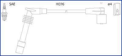 OPEL К-кт высоковольтных проводов Omega B,Vectra B 2.0 94- HITACHI (Huco) 134251 (фото 1)
