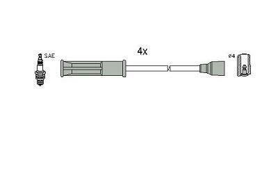 Комплект кабелів високовольтних HITACHI (Huco) 134516 (фото 1)