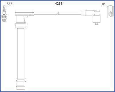 Комплект кабелів високовольтних HITACHI (Huco) 134518 (фото 1)