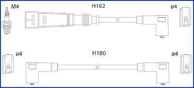 Комплект кабелів високовольтних HITACHI (Huco) 134784 (фото 1)