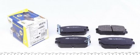 Комплект гальмівних колодок (дискових) ICER 140983