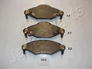 TOYOTA Тормозные колодки передн.Yaris 99- JAPANPARTS PA-204AF