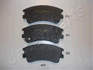 MAZDA Тормозные колодки перед. MAZDA 6 02- JAPANPARTS PA-307AF