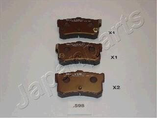 HYUNDAI Тормозные колодки задние Sonata 91- JAPANPARTS PP-598AF (фото 1)