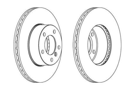 BMW гальмівний диск передн.E81/87/90/91/92 Jurid 562342JC (фото 1)