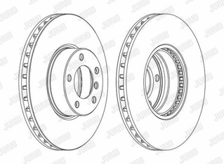 BMW Диск гальмівний передн.5 серия E39 00- Jurid 562384JC-1 (фото 1)