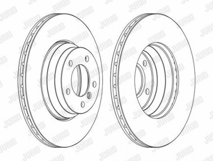 BMW диск гальмівний передн.1 E81/87,3 E90,X1 E84 04- Jurid 562395JC-1 (фото 1)