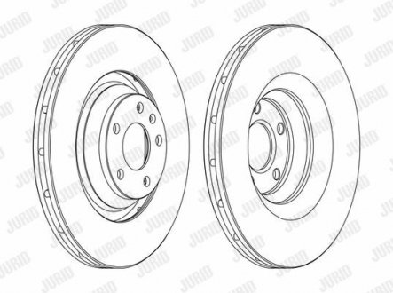 VW Диск гальмівний передн.Audi A6 04- Jurid 562506JC-1 (фото 1)