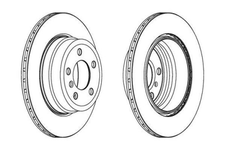Гальмівний диск задній BMW X5, X6 Jurid 562521JC (фото 1)