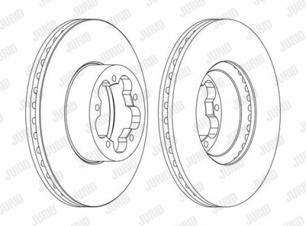 FORD Диск гальмівний передній Transit 06- Jurid 562540JC-1 (фото 1)