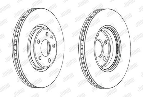 AUDI диск гальмівний передній 320mm A4/A5/A6/Q5 08- Jurid 562615JC-1 (фото 1)
