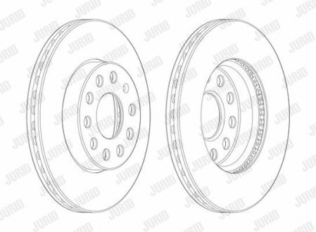 VW Гальмівний диск передн. Golf 12- Jurid 562990JC-1