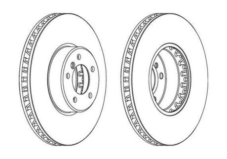 BMW Диск гальмівний передн. E60 3,0-4,8 Jurid 563045JC-1