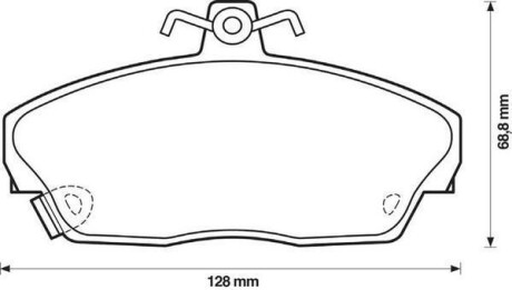 HONDA Колодки тормозные передние Concerto 1.5 16V 90-,Civic VI,VII,Rover 200,400,45,800 Jurid 571438J (фото 1)