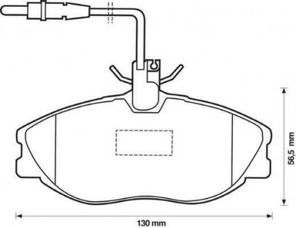 Колодки тормозные передние 406 1.9-2.1TD 95- Jurid 571898J (фото 1)