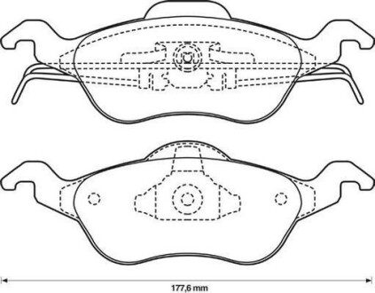Колодки тормозные передние FOCUS 1.4-2.0 98- Jurid 571967J (фото 1)