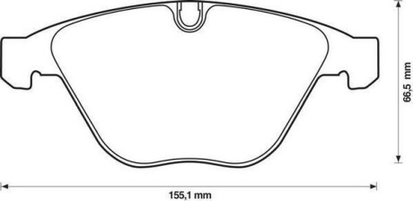 BMW Тормозные колодки передн.3 E90,5 E60,6 E63,7 E65/66,.X1 E84 01- Jurid 571990J (фото 1)