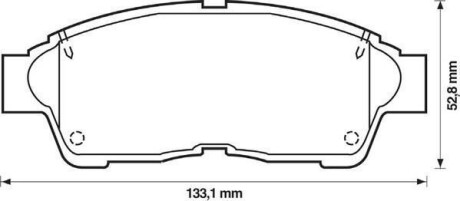 TOYOTA Тормозный колодки передние CARINA E,COROLLA,CAMRY 92 Jurid 572333J (фото 1)