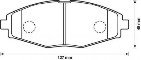 Колодки дискового тормоза Jurid 572402J (фото 1)