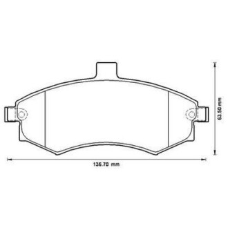 HYUNDAI Колодки тормозные передние Elantra 00-, Matrix 01- Jurid 572513J (фото 1)