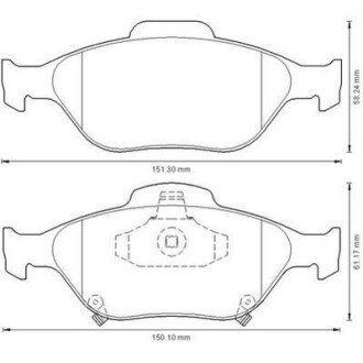 TOYOTA Тормозные колодки передн. Yaris 05- Jurid 572576J (фото 1)