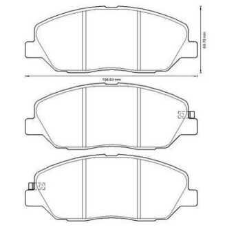 Колодки тормозные пер. HYUNDAI Santa Fe 06-09 Jurid 572607J (фото 1)