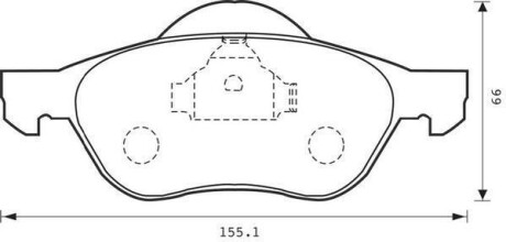 RENAULT Тормозные колодки передние Laguna II,III,Megane II,Scenic II 1.5dCi/2.0 16V 01- Jurid 573016J (фото 1)