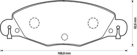 CITROEN Тормозные колодки передние C5 2.2HDI-3.0 01- Jurid 573029J (фото 1)