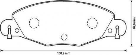 CITROEN Колодки тормозные передние C5 2.2HDI-3.0 01- Jurid 573029JC (фото 1)