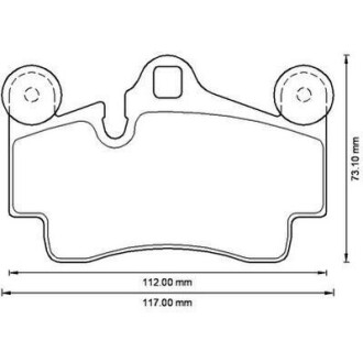 Колодки гальмівні задні VW Touareg 2.5 04-10 Audi Q7 Jurid 573227J (фото 1)