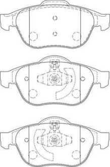 Тормозные колодки перед. RENAULT Laguna II, Scenic II 01- Jurid 573245J (фото 1)
